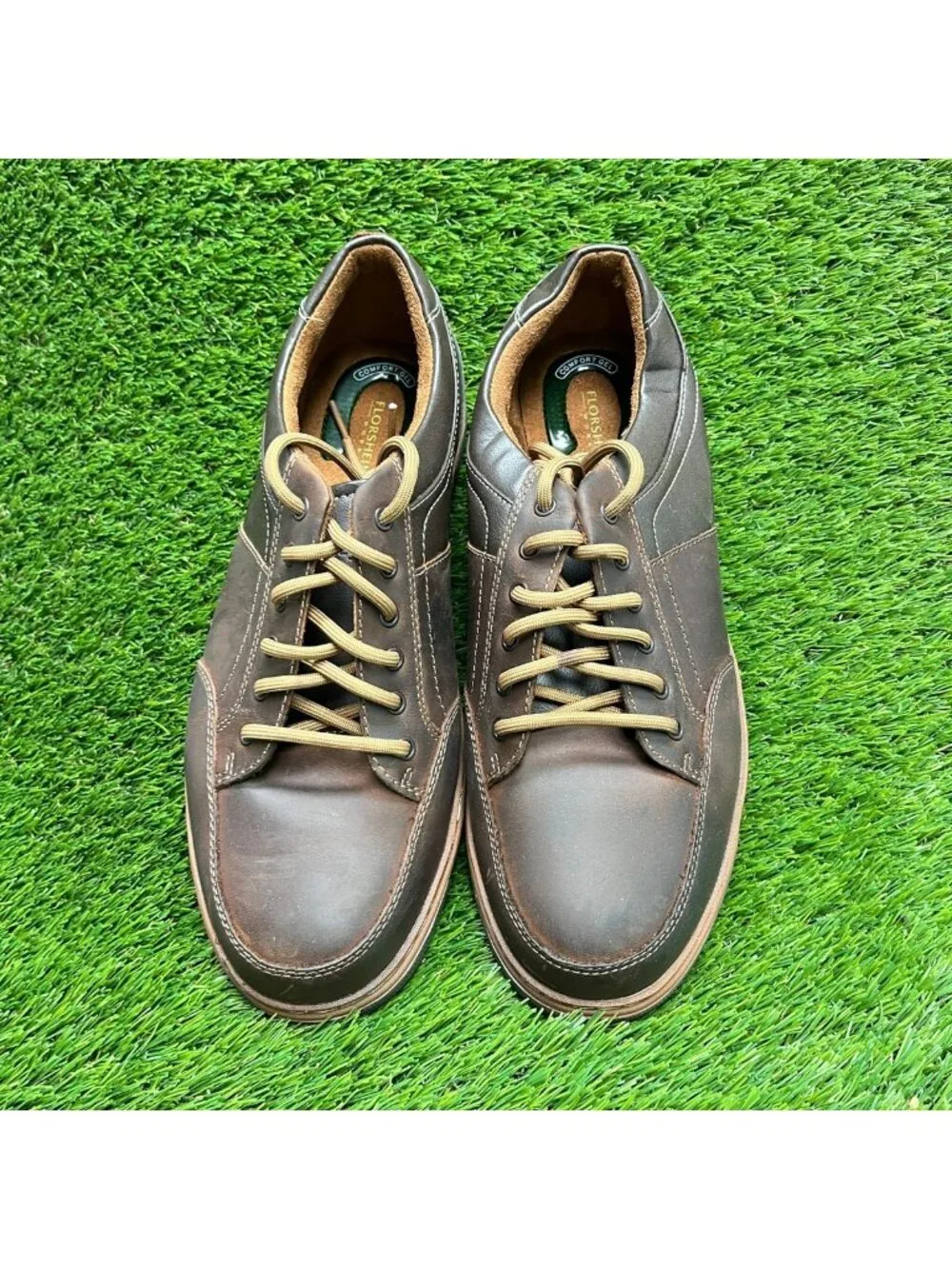Florsheim Gridley SD-35 Mens Size 11EEE Brown Steel Toe Safety Work Oxford Shoes